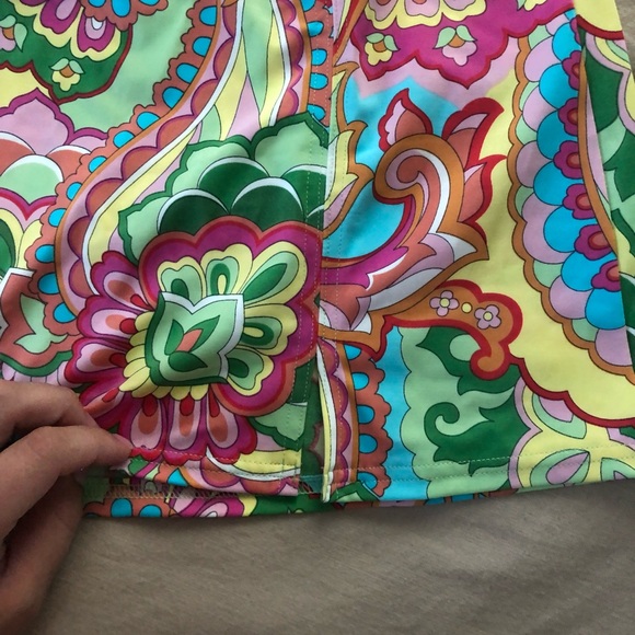 Vintage Lands’End Nylon Printed Mini-Skirt🐚 - Picture 2 of 3